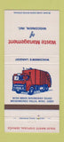 Matchbook Cover - Waste Management Menomonee Falls WI 30 Strike