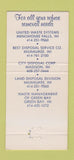 Matchbook Cover - Waste Management Menomonee Falls WI 30 Strike