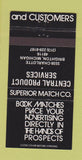 Matchbook Cover - Central Product Book Matches Brighton MI 30 Strike