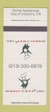 Matchbook Cover - Magic Chef City of Industry CA 30 Strike