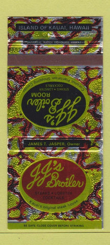 Matchbook Cover - JJ's Broiler Restaurant Maui Hawaii 30 Strike