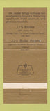 Matchbook Cover - JJ's Broiler Restaurant Maui Hawaii 30 Strike