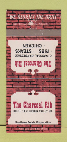 Matchbook Cover - The Charcoal Rib McMurray? PA 30 Strike