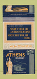 Matchbook Cover - Athens on Rush Chicago IL Greek WEAR 30 Strike