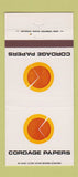 Matchbook Cover - Cordage Papers 30 Strike