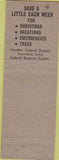 Matchbook Cover - Watsontown Natioanl Bank PA