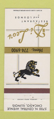 Matchbook Cover - Di Leo's Restaurant Chicago IL 30 Strike