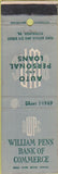 Matchbook Cover - William Penn Bank of Commerce Pittsburgh PA