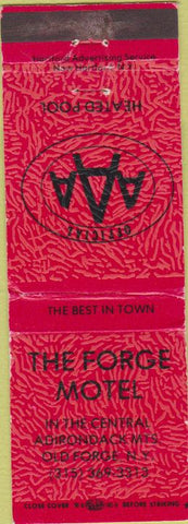 Matchbook Cover - Forge Motel Old Forge NY