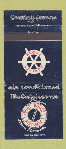 Matchbook Cover - Boat House Restaurant Niagara Falls NY 30 Strike