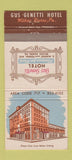 Matchbook Cover - Gus Genetti Hotel Wilkes Barre PA 30 Strike