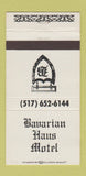 Matchbook Cover - Bavarian Haus Motel Frankenmuth MI 30 Strike