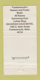 Matchbook Cover - Bavarian Haus Motel Frankenmuth MI 30 Strike
