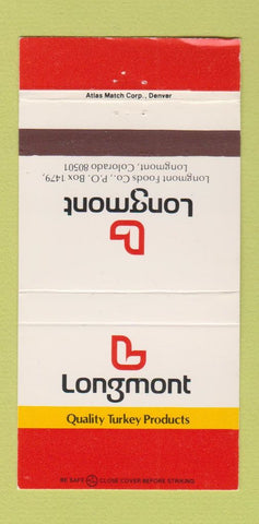 Matchbook Cover - Longmont Turkey Products Colorado 30 Strike