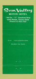 Matchbook Cover - Sun Valley Motor Hotel Harlingen TX 30 Strike