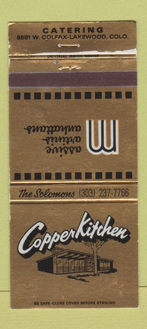 Matchbook Cover - Copper Kitchen Lakewood Colorado Colfax WORN 30 Strike