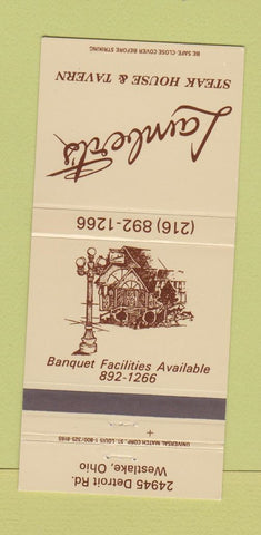 Matchbook Cover - Lambert's Steak House Westlake OH 30 Strike