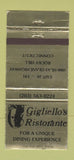 Matchbook Cover - Gigliello's Ristorante Rocky Hill CT WEAR 30 Strike