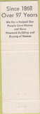 Matchbook Cover - Carlisle Building Loan Carlisle PA