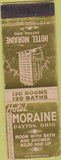 Matchbook Cover - Hotel Moraine Dayton OH