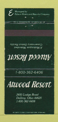 Matchbook Cover - Atwood Resort Dellroy OH 30 Strike