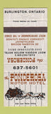 Matchbook Cover - The Ponderosa Motor Hotel Burlington ON 30 Strike