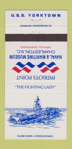 Matchbook Cover Patriots Point Naval Museum Charleston SC USS Yorktown 30 Strike