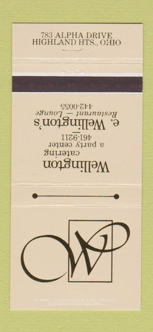 Matchbook Cover - Wellington Restgaurant Highland Heights OH 30 Strike