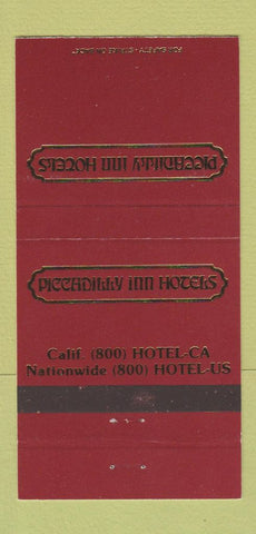 Matchbook Cover - Piccadilly Inn Hotels Fresno CA 30 Strike