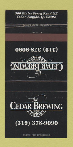 Matchbook Cover - Cedar Brewing Beer Cedar Rapids IA 30 Strike