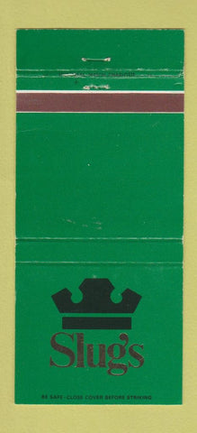 Matchbook Cover - Slug's Rib Charlotte NC Myrtle Beach SC 30 Strike