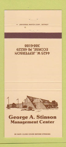 Matchbook Cover - George Stinson Management Ecorse MI 30 Strike