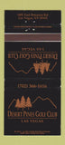 Matchbook Cover - Desert Pines Golf Club Las Vegas NV 30 Strike