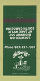 Matchbook Cover - The River Rat Lake Wylie SC 30 Strike