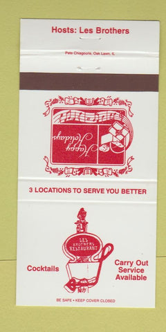 Matchbook Cover - Les Brothers Restaurant 30 Strike