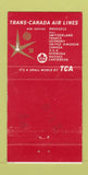 Matchbook Cover - TCA Trans Canada Airline 30 Strike