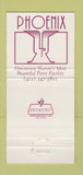 Matchbook Cover - Phoenix Restaurant Sharon PA 30 Strike