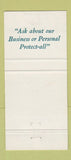 Matchbook Cover - Federated Insurance EG Tramer Brandon MB 30 Strike
