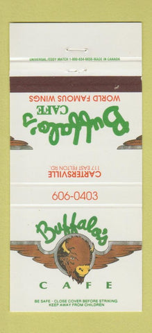 Matchbook Cover - Buffalo's Cafe Cartersville GA 30 Strike