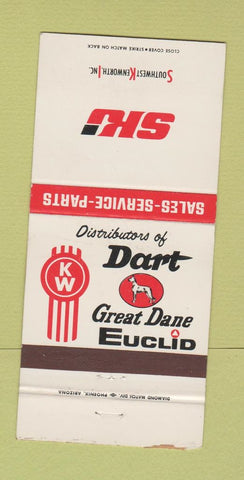 Matchbook Cover - Southwest Kenworth Trucking Great Dane Phoenix AZ 30 Strike