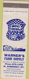 Matchbook Cover - Feed Seed  Purina Farm Supply West Somerset KY