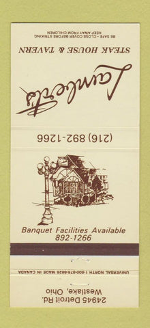 Matchbook Cover - Lambert's Steak House Westlake OH 30 Strike