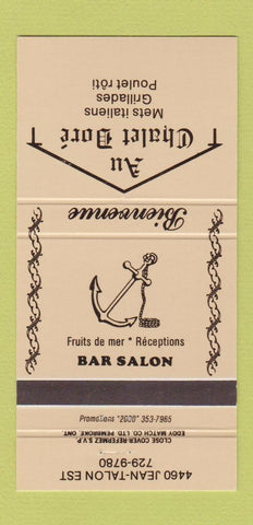 Matchbook Cover - Au Chalet Dore Italian QC 30 Strike