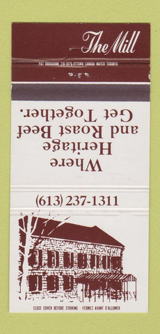Matchbook Cover - The Mill Ottawa ON 30 Strike