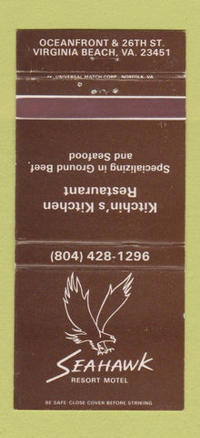 Matchbook Cover - Seahawk Resort Motel Virginia Beach VA 30 Strike