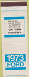 Matchbook Cover - Harbold's Ford 1973 Dillsburgh PA