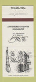 Matchbook Cover - The Wharf Alexandria VA 30 Strike