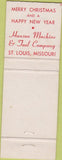 Matchbook Cover - Hanson Machine Tool Co St Louis MO