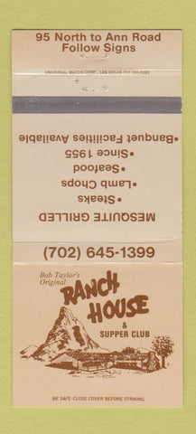 Matchbook Cover - Ranch House Supper Club 30 Strike