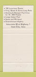 Matchbook Cover - Highlander Inn Iowa City IA 30 Strike